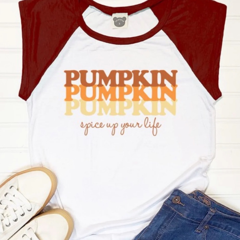 Pumpkin Spice Burgundy Tee